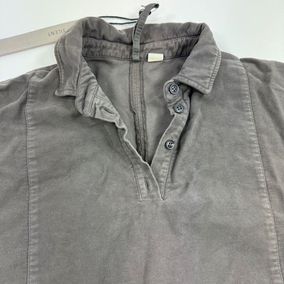 Damir Doma Silent Polo Shirt Dress Cap Sleeve Ash Gray Moleskin Cotton Jersey S - Picture 11 of 15